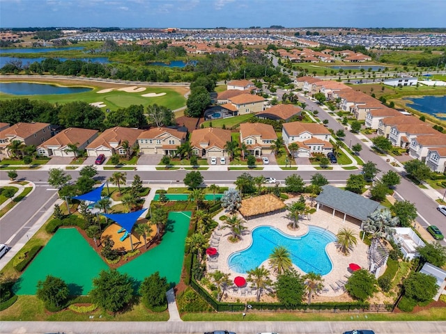 1079 Quaker Ridge Ln, Davenport, FL 33896 - bird's eye view featuring a residential view, a water view, and view of golf course