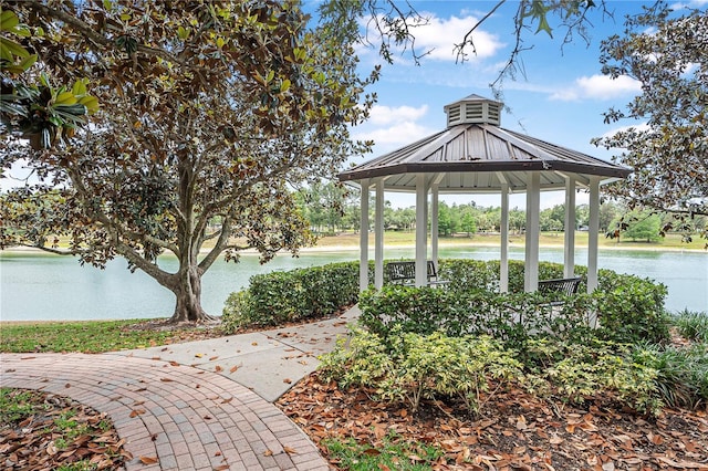 103 Manor View Ln, Deland, FL 32724 - view of community with a gazebo and a water view