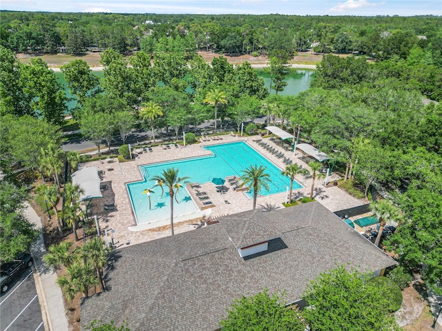 103 Manor View Ln, Deland, FL 32724 - community pool featuring a water view and a patio area