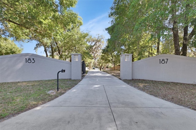 view of concrete driveway