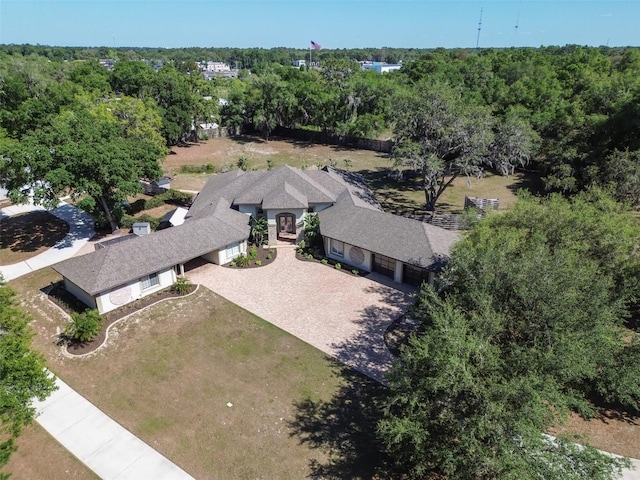 view from above of property