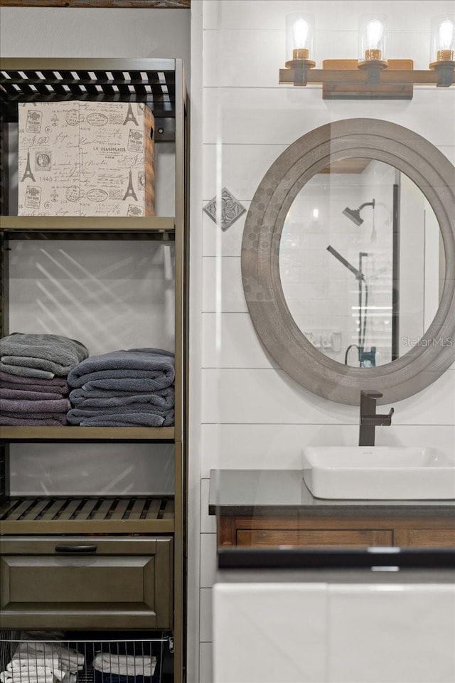 interior details featuring vanity