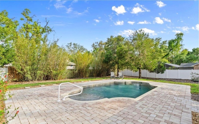 28 Shadowcreek Way, Ormond Beach, FL 32174 - view of pool with a fenced in pool, a fenced backyard, and a patio area