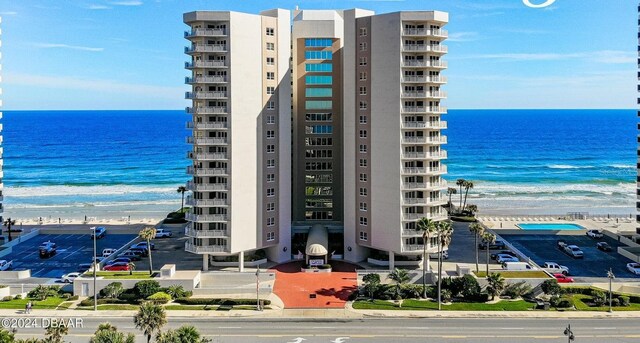 2967 S Atlantic Ave Unit 1404, Daytona Beach, FL 32118 - view of property with a view of the beach and a water view