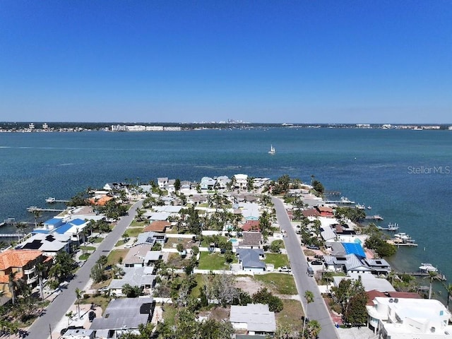 855 Boca Ciega Isle Dr, St Pete Beach, FL 33706 - birds eye view of property with a water view and a residential view