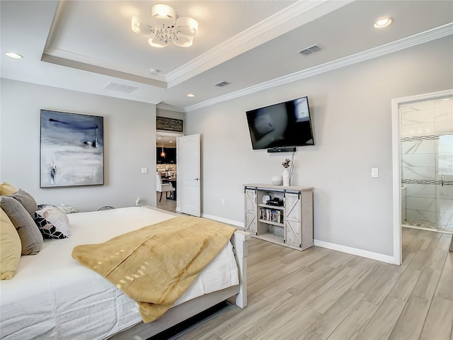260 Teddy Rushing St, Debary, FL 32713 - bedroom featuring a notable chandelier, recessed lighting, baseboards, visible vents, and ornamental molding