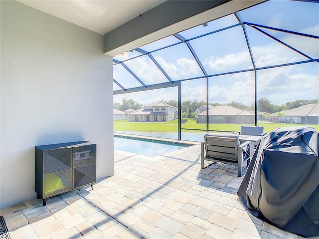 260 Teddy Rushing St, Debary, FL 32713 - view of patio / terrace featuring a residential view, a lanai, and an outdoor pool