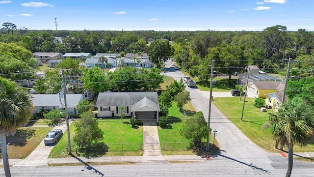 drone / aerial view with a residential view