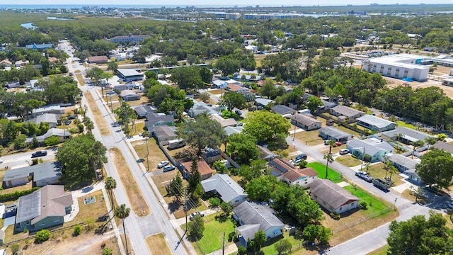 drone / aerial view with a residential view