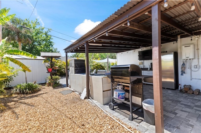 2824 Oak Lea Dr, South Daytona, FL 32119 - view of patio with an outbuilding