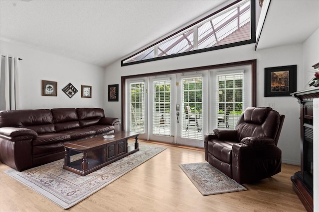 30 Reflections Village Dr, Ormond Beach, FL 32174 - living room with plenty of natural light, wood finished floors, and lofted ceiling