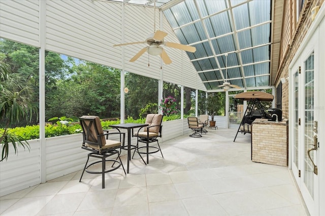 30 Reflections Village Dr, Ormond Beach, FL 32174 - sunroom / solarium featuring plenty of natural light and ceiling fan