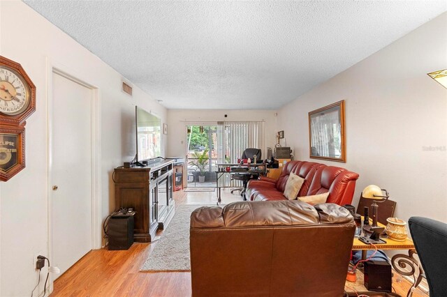313 Dirksen Dr Unit A5, Debary, FL 32713 - living area featuring light wood-style floors and a textured ceiling