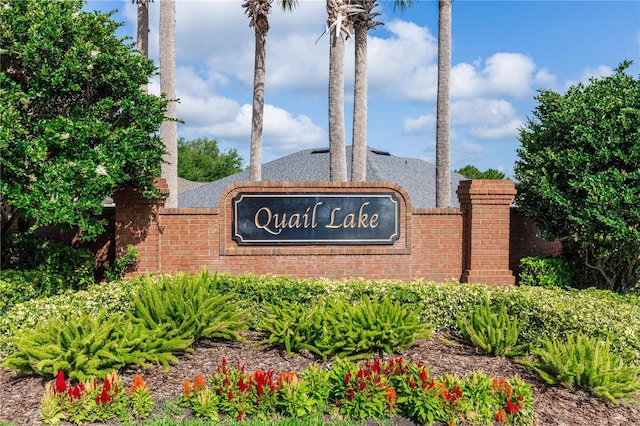 view of community sign