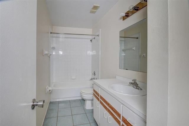 313 Dirksen Dr Unit B15, Debary, FL 32713 - bathroom with tile patterned flooring, toilet, vanity, and shower / tub combination