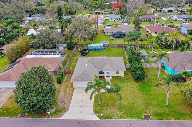 drone / aerial view featuring a residential view