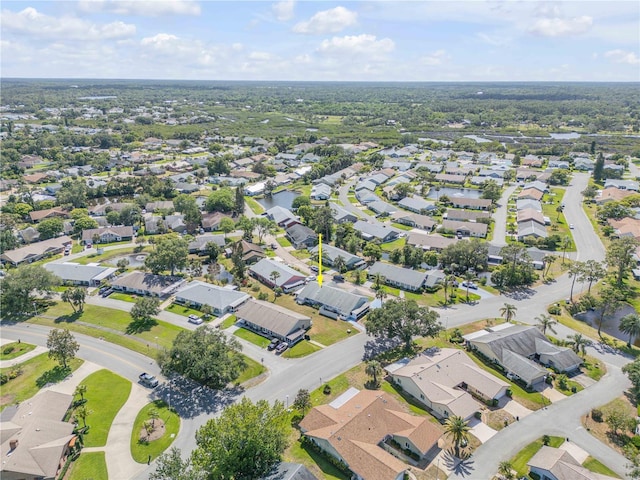 bird's eye view with a residential view