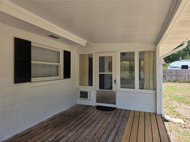 deck with fence
