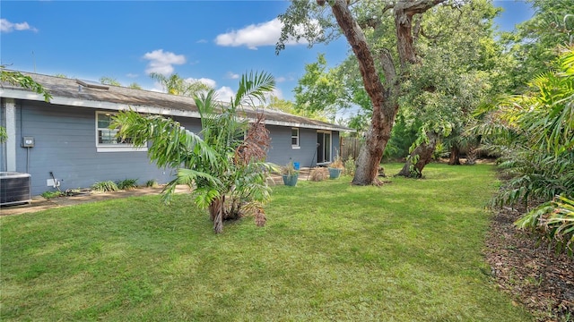 88 Valencia Dr, Ormond Beach, FL 32176 - view of green lawn featuring central AC unit
