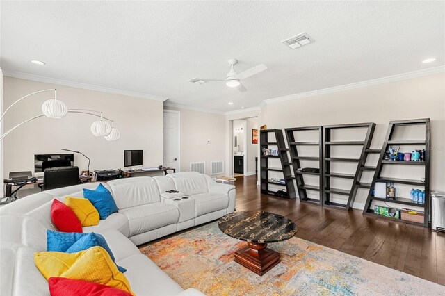 163 Rosa Bella Vw, Debary, FL 32713 - living room with visible vents, ceiling fan, and hardwood / wood-style floors