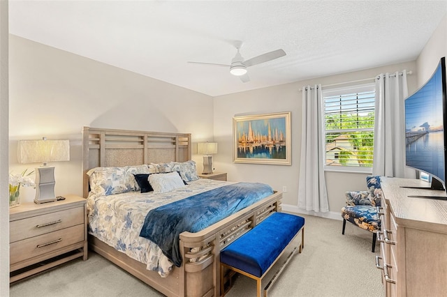 163 Rosa Bella Vw, Debary, FL 32713 - bedroom with baseboards, ceiling fan, and light carpet