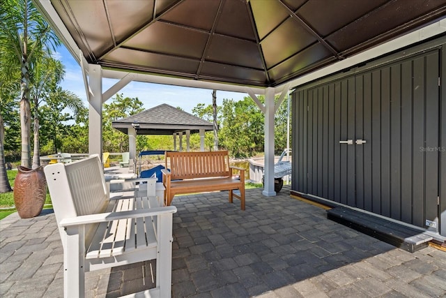 1446 Stone Trl, Enterprise, FL 32725 - view of patio / terrace with a gazebo