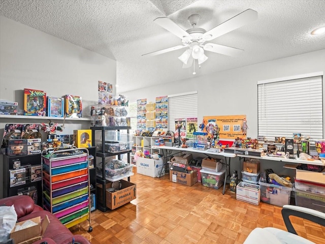 storage with ceiling fan