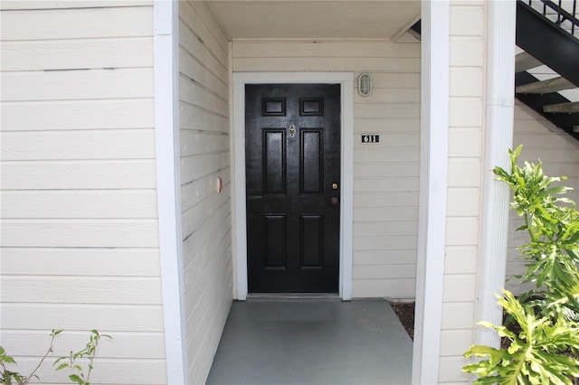 view of exterior entry