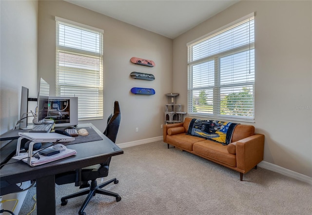 887 Lake Hill Way, Deland, FL 32724 - office area featuring baseboards and carpet floors