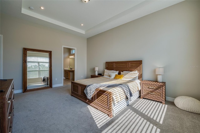 887 Lake Hill Way, Deland, FL 32724 - bedroom featuring carpet flooring, ensuite bath, baseboards, and recessed lighting