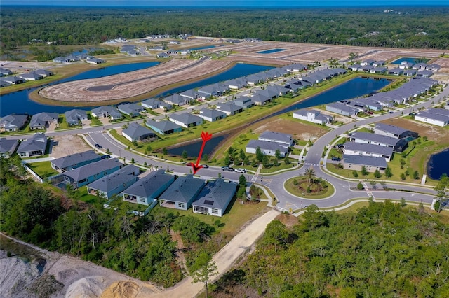 887 Lake Hill Way, Deland, FL 32724 - drone / aerial view featuring a wooded view and a residential view