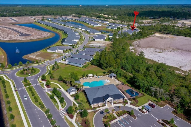 887 Lake Hill Way, Deland, FL 32724 - drone / aerial view featuring a forest view and a water view