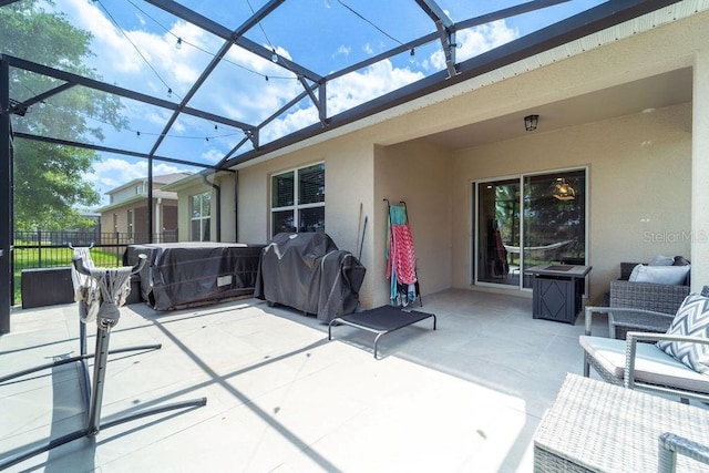 343 Lazio Cir, Debary, FL 32713 - view of patio featuring a lanai and outdoor lounge area