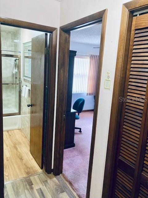 corridor featuring wood finished floors