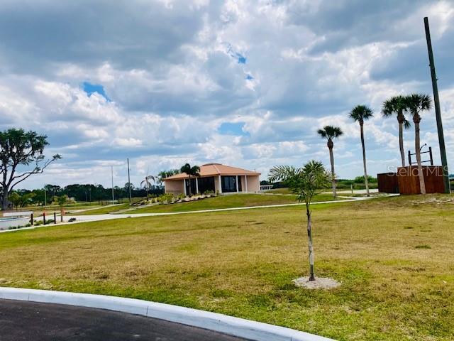 view of home's community with a lawn