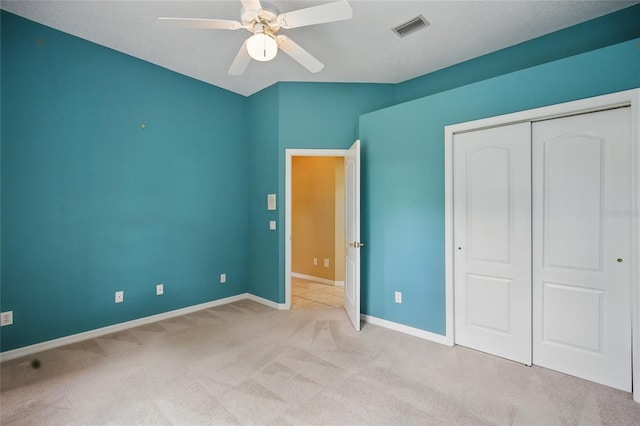 1641 Timber Hills Dr, Deland, FL 32724 - unfurnished bedroom with carpet floors, baseboards, a closet, and a ceiling fan