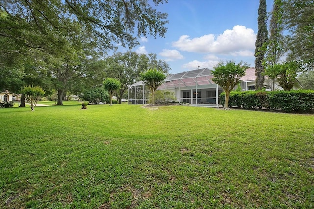 1641 Timber Hills Dr, Deland, FL 32724 - view of green lawn featuring a lanai