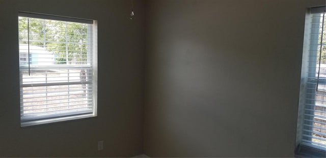 spare room featuring a wealth of natural light