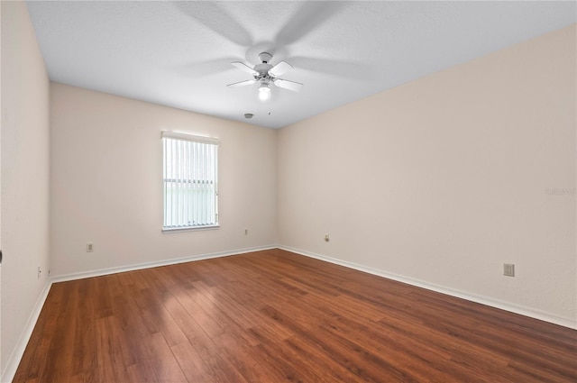 11094 SE 173rd Ln, Summerfield, FL 34491 - unfurnished room with ceiling fan, wood finished floors, and baseboards