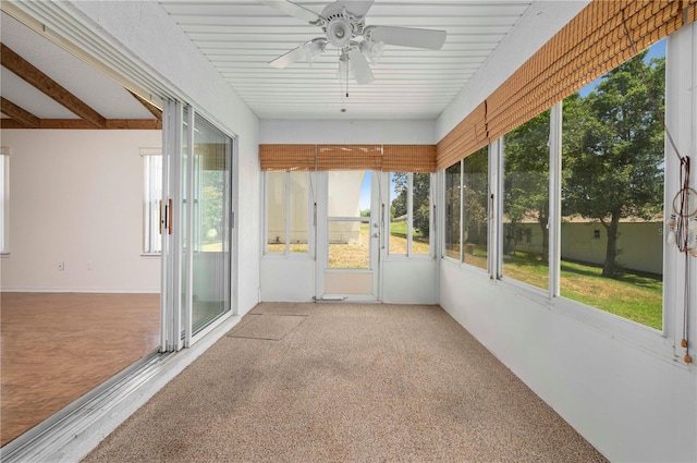 11094 SE 173rd Ln, Summerfield, FL 34491 - unfurnished sunroom with a ceiling fan
