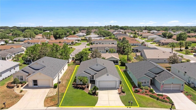 11094 SE 173rd Ln, Summerfield, FL 34491 - aerial perspective of suburban area featuring property boundaries highlighted