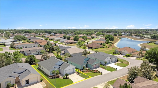 11094 SE 173rd Ln, Summerfield, FL 34491 - aerial perspective of suburban area with a nearby body of water and property parcel outlined