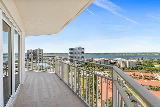 2967 S Atlantic Ave Unit 1601, Daytona Beach Shores, FL 32118 - balcony with a water view and a view of city
