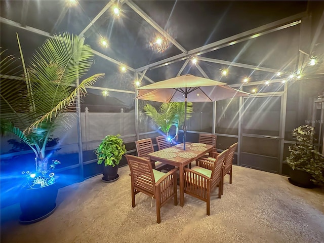 view of sunroom