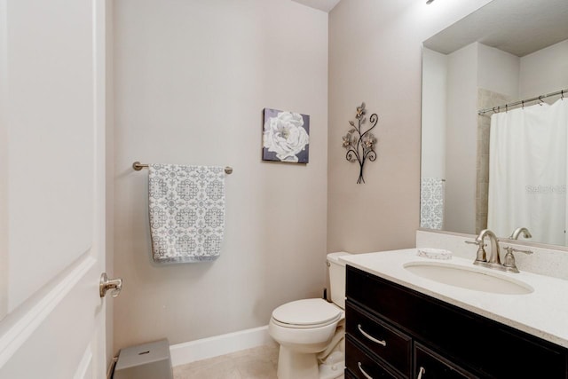 133 Azure Mist Way, Daytona Beach, FL 32124 - bathroom with vanity, curtained shower, and tile patterned floors
