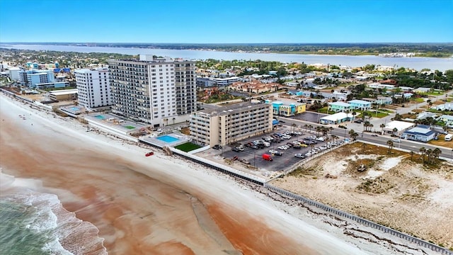 drone / aerial view of expansive coastline