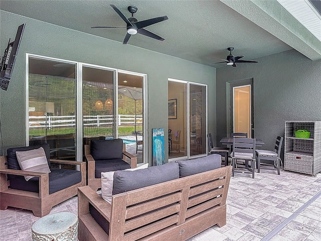 409 Nowell Loop, Deland, FL 32724 - view of patio featuring ceiling fan and an outdoor living space