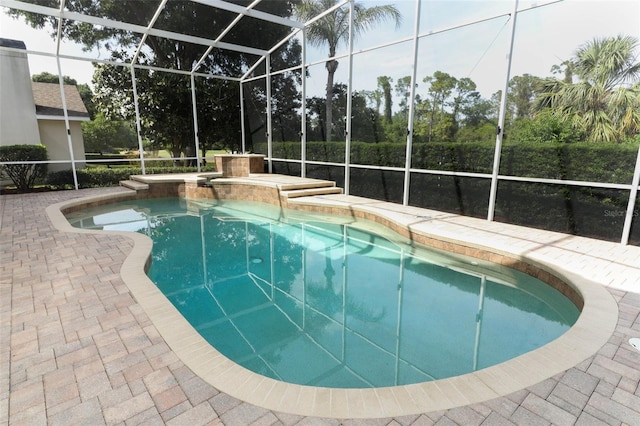 340 Hampton Hills Ct, Debary, FL 32713 - outdoor pool with a lanai and a patio area