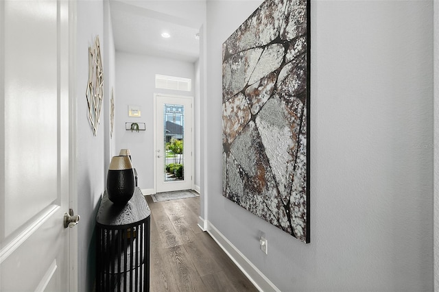 165 Azure Mist Way, Daytona Beach, FL 32124 - corridor featuring dark wood finished floors, baseboards, and recessed lighting
