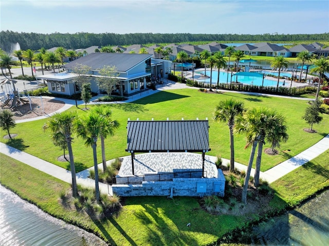 165 Azure Mist Way, Daytona Beach, FL 32124 - aerial perspective of suburban area featuring a pool